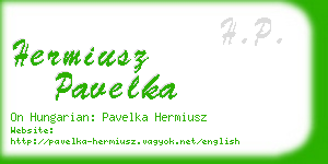 hermiusz pavelka business card